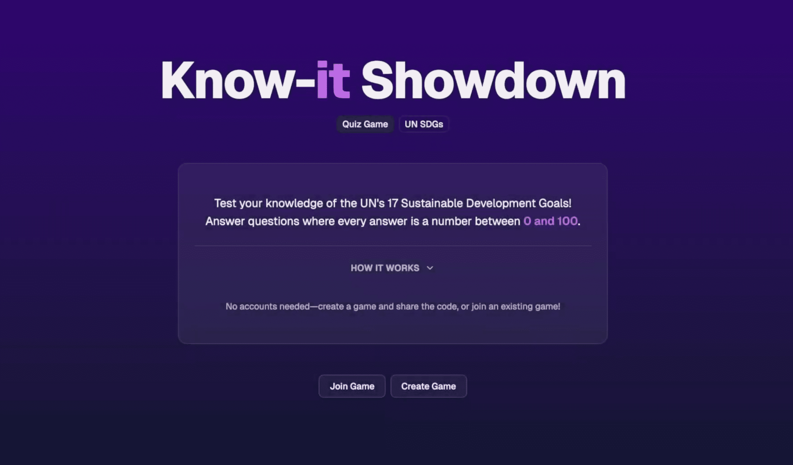 Quiz game